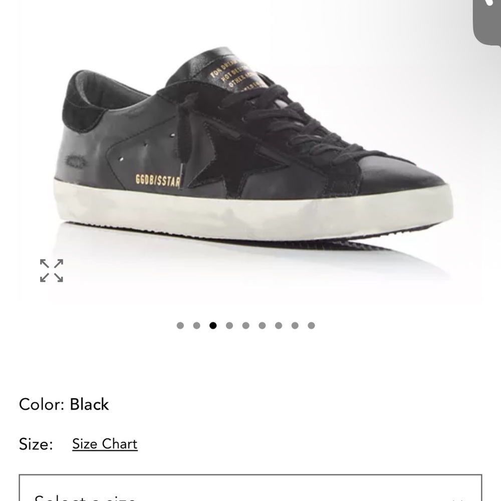 Golden Goose Men's Black and White Sneakers - Picture 2 of 11